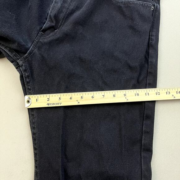 Levis 505 Jeans Mens 38x32 Black Denim Regular Fit Straight Leg Charcoal Wash - Picture 12 of 12